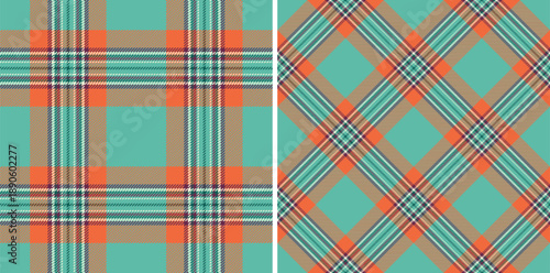 Colorful, versatile tartan pattern. Perfect for textiles, backgrounds, or design projects needing a classic yet modern aesthetic. Warm tones and cool blend.