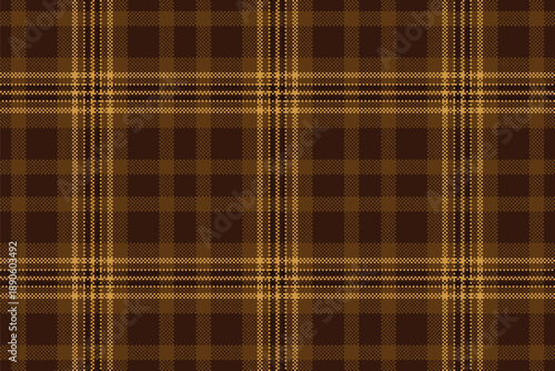 Warmth vector check texture, expressive tartan plaid pattern. Valentines day background textile seamless fabric in dark and orange colors.