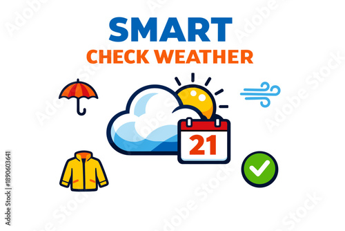 Smart weather check: daily forecast with icons for easy planning