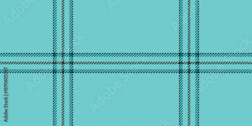 Elegant background vector fabric, decorating check pattern seamless. Teenager texture textile plaid tartan in bright and cyan colors.