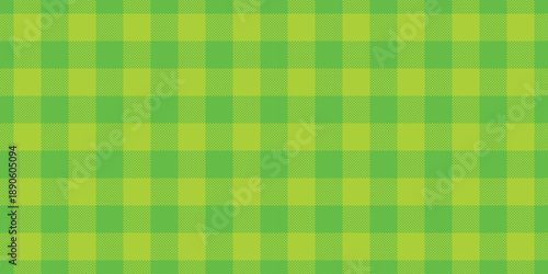Reel tartan plaid vector, domestic check textile fabric. Furniture texture seamless pattern background in green color.