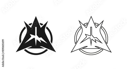 Minimalist star symbol geometric design