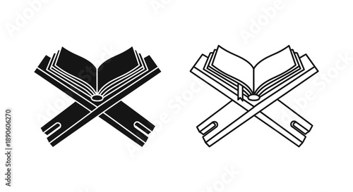 Islamic book quran holy cross design