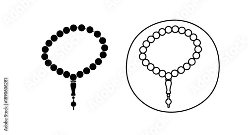 Islamic prayer beads muslim religious symbol