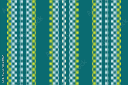 Tepeat fabric vector texture, tee stripe background vertical. Peometry seamless pattern textile lines in cyan and light colors.