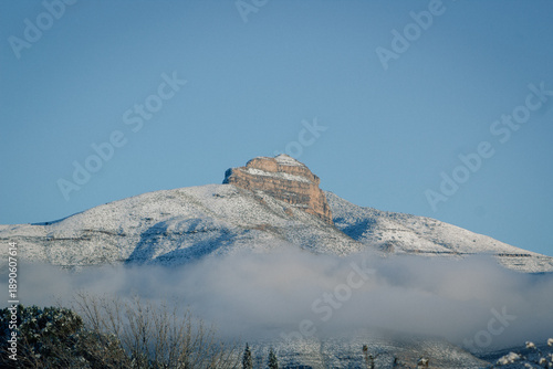 mountain landscape with snow