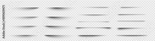 Drop floor shadow and paper box line with png vector effect. Object package pack and isolated web square with border oval brush. Realistic drop black and shade paper gradient with divider box design.