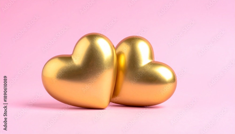 Fototapeta premium golden heart with red ribbon