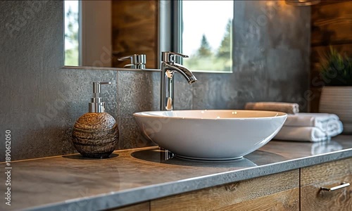 Stone & Stream – Bathroom Frame from Modern Vessel Sink Design & Nature-Touched Interior Showcase Video  