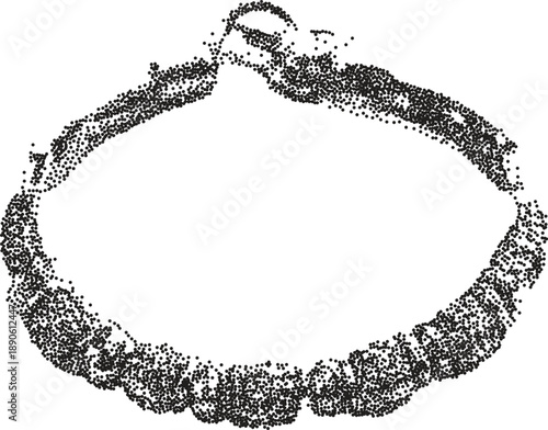Bracelet retro y2k stipple design jewelry halftone brutalist urban vector png with clear background, wrist 2000s photocopy grunge tattoo gen z effect