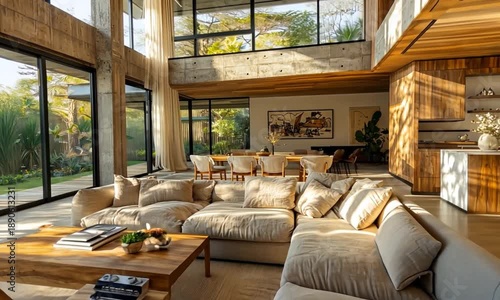 Cushions & Clarity – Living Frame from Modern Open-Concept Architecture & Indoor-Outdoor Harmony Showcase Video  