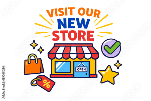 Visit our new store: grand opening with discounts and exciting offers