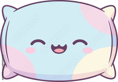Cute Kawaii Soft Pillow Mascot Vector Design
