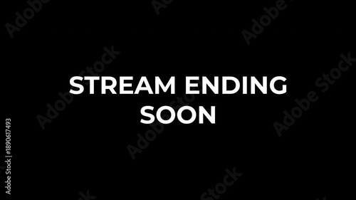 STREAM ENDING SOON pixel scan text reveal 4K video