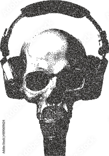 Skull y2k retro stipple art skeleton brutalist halftone vector png transparent, bone 2000s photocopy effect tattoo aesthetic