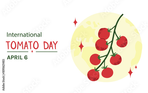 InterNational Tomato Day 6 japril banner card poster illustration