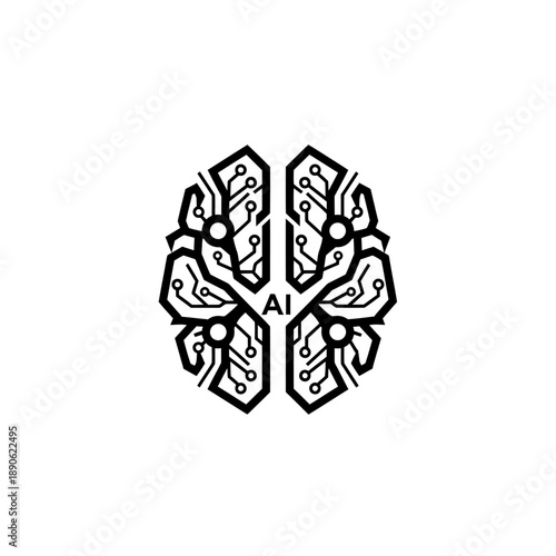 AI Brain Logo Design