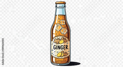 Refreshing Summer Tropical Cocktail with Cherry Lemon and Red Umbrella