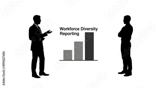 Diversity Reporting Action, Business Insights, Corporate Office, Infographic Presentation, Professional Environment, Engaging Viewpoint, Workforce Data