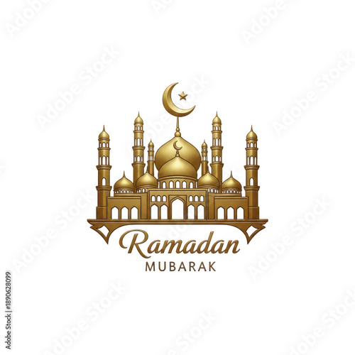 Wallpaper Mural Ramadan mubarak mosque illustration isolated on transparent background Torontodigital.ca