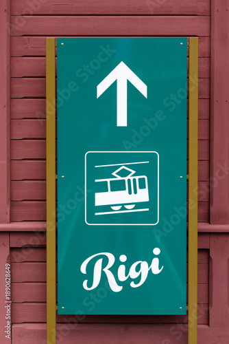 Wallpaper Mural Rigi Train Directional Sign, Switzerland Torontodigital.ca