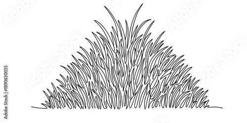 A thick tuft of grass or a section of a lawn, symbolizing nature, ecology, and spring renewal. 