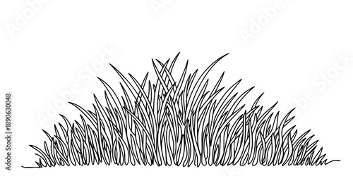 A thick tuft of grass or a section of a lawn, symbolizing nature, ecology, and spring renewal. 