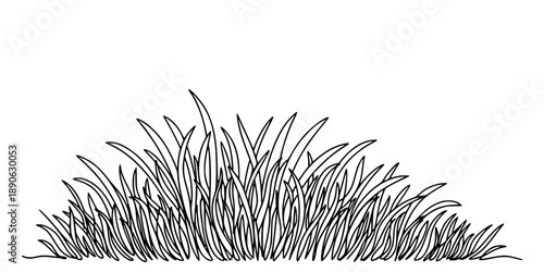 A thick tuft of grass or a section of a lawn, symbolizing nature, ecology, and spring renewal. 