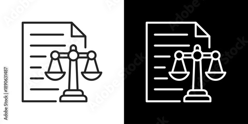 Legal Icon Set Different Style Collection. 