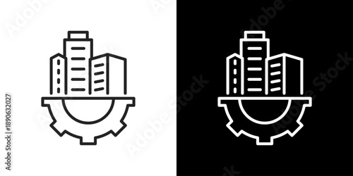 Infrastructure Icon Set Different Style Collection. 