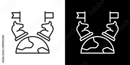 Geopolitics Icon Set Different Style Collection. 