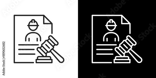 Labor Law Icon Set Different Style Collection. 