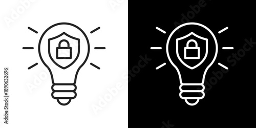 Intellctual Property Icon Set Different Style Collection. 