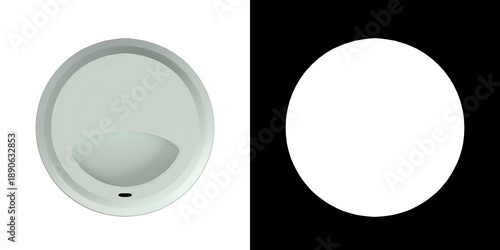 3D rendering illustration of a disposable coffee cup with sleeve