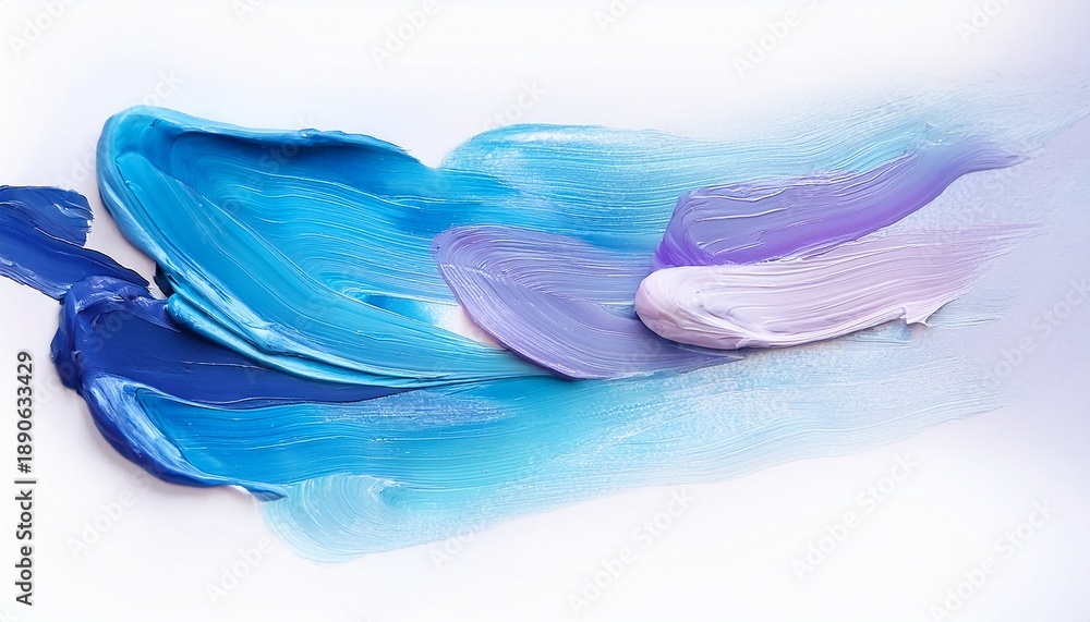 Fototapeta premium Icy Blue And Soft Lilac Brush Stroke
