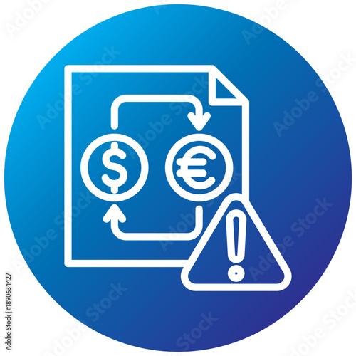 Exchange Gradient Icon, Mini Illustration Relate To Taxation, Financial Reports. Use For Modern Concept, Ui, Ux Web And App Development.