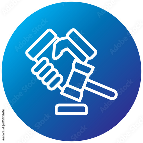 Dispute Claim Gradient Icon, Mini Illustration Relate To Taxation, Financial Reports. Use For Modern Concept, Ui, Ux Web And App Development.
