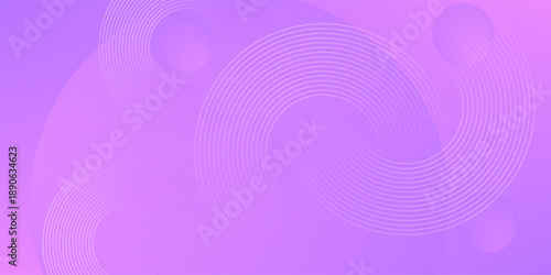 abstract circle lines on pink and purple background. geometric stripe line art design for poster, brochure, cover, website, header, web banner, presentation.eps.10.