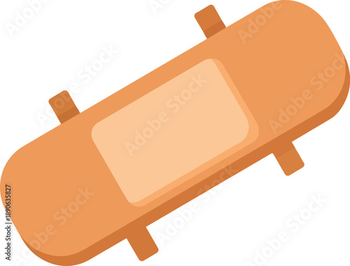 Bandage on a wound with medical tape.