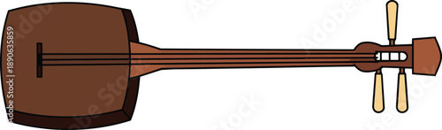 Traditional Chinese Musical Instrument Illustration.