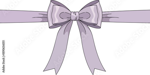 Gray Satin Ribbon with Elegant Bow.