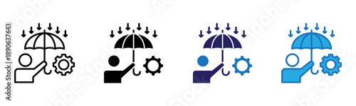 Resilience Icon Multi Style Vector Illustration