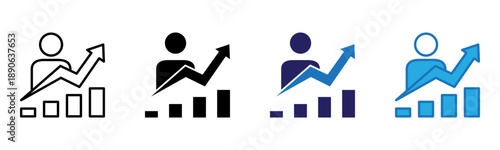 Progress Icon Multi Style Vector Illustration