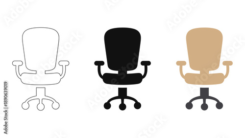 A comfortable office chair in various colors for ergonomic seating at work