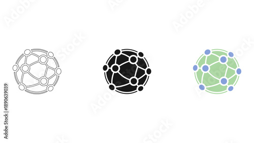 A global network of interconnected systems across the world in a modern design