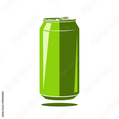 Green Soda Can Illustration