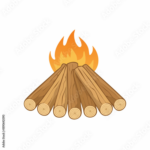 Dry branches, pile for fire, campfire