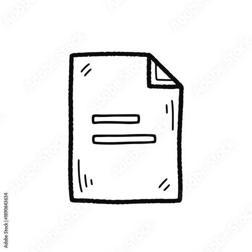 Document Paper with Folded Corner