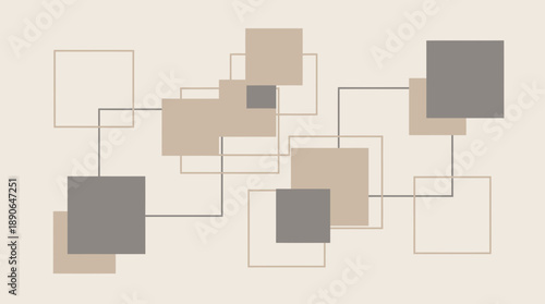 Modern geometric shapes in neutral tones for design inspiration