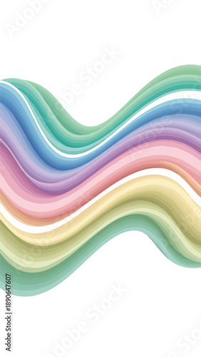 Colorful Wavy Lines in Pastel Hues.